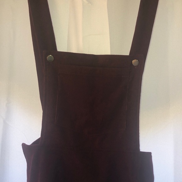 Maroon Corduroy Dress - Picture 2 of 4